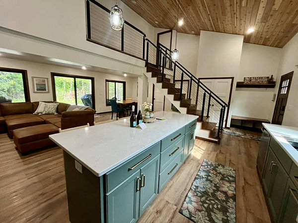 Custom kitchen cabinetry and island by Cabinet Masters Plus