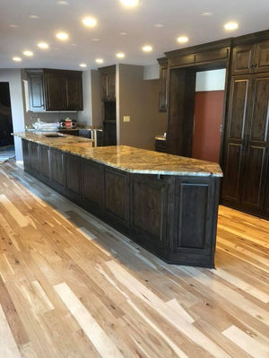 Dark custom kitchen cabinetry