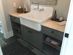 Bathroom vanity with custom cabinets